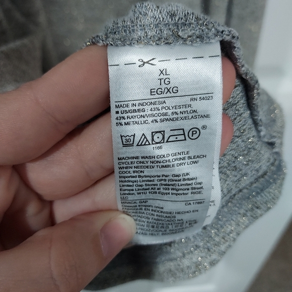 Gap Gold Metallic Softspun Saint Laurent Circle Midi Skirt in Size XL - Picture 10 of 11